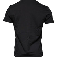 Dolce & Gabbana Black Cotton Crew Neck Short Sleeves T-shirt