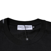 Dolce & Gabbana Black Cotton Crew Neck Short Sleeves T-shirt