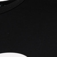 Dolce & Gabbana Black Graphic Print Cotton Crew Neck T-shirt