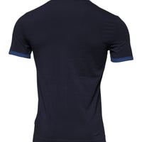 Dolce & Gabbana Blue Cotton Stretch Crewneck Underwear T-shirt