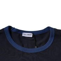 Dolce & Gabbana Blue Cotton Stretch Crewneck Underwear T-shirt