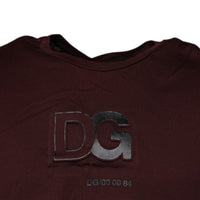 Dolce & Gabbana Brown Logo Print Cotton Crew Neck T-shirt