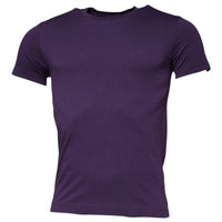 Dolce & Gabbana Violet Cotton Crew Neck Short Sleeve T-shirt