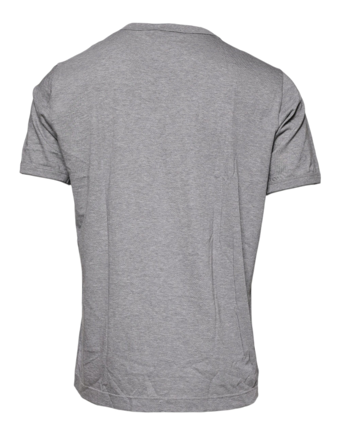 Dolce & Gabbana Gray Cotton Crew Neck Short Sleeves T-shirt