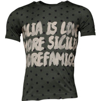 Dolce & Gabbana Gray Sicilia Cotton Crew Neck T-shirt