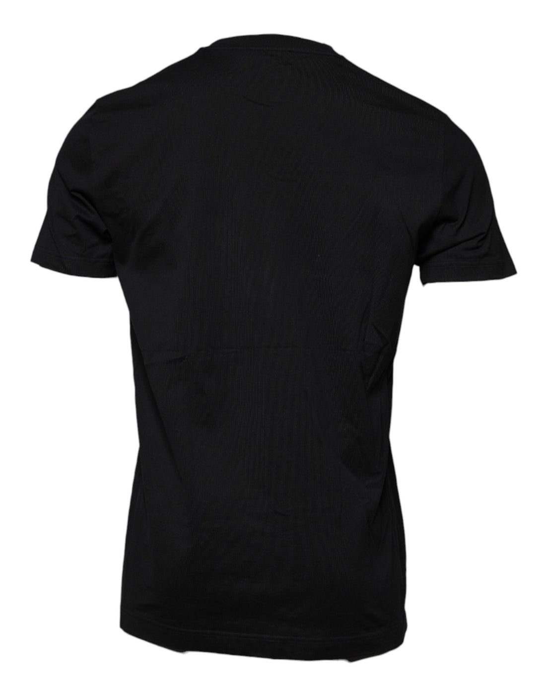 Dolce & Gabbana Black Logo Cotton Crew Neck T-shirt