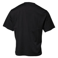 Dolce & Gabbana Black DG Logo Print Cotton Crew Neck T-shirt