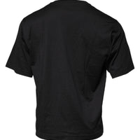 Dolce & Gabbana Black DG Logo Cotton Crew Neck T-shirt