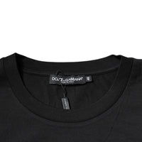 Dolce & Gabbana Black DG Logo Cotton Crew Neck T-shirt