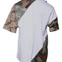 Dolce & Gabbana White Camouflage Cotton Crew Neck T-shirt