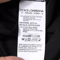 Dolce & Gabbana Black Cotton Crew Neck Short Sleeves T-shirt