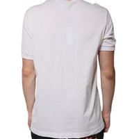 Dolce & Gabbana White Logo V-neck Short Sleeve T-shirt