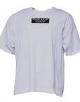 Dolce & Gabbana White Logo Print Cotton Crew Neck T-shirt