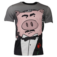 Dolce & Gabbana Gray 2019 Year Of The Pig Short Sleeve T-shirt