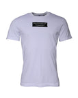 Dolce & Gabbana White Logo Print Cotton Crew Neck T-shirt
