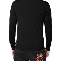 Dolce & Gabbana Black Cashmere Button Down Cardigan Sweater