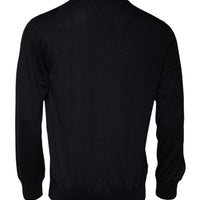 Dolce & Gabbana Blue Cashmere Crew Neck Pullover Sweater