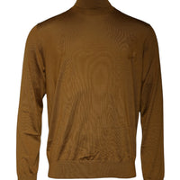 Dolce & Gabbana Brown Cashmere Turtleneck Pullover Sweater