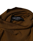 Dolce & Gabbana Brown Cashmere Turtleneck Pullover Sweater