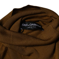 Dolce & Gabbana Brown Cashmere Turtleneck Pullover Sweater