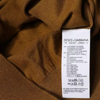 Dolce & Gabbana Brown Cashmere Turtleneck Pullover Sweater