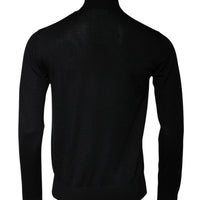 Dolce & Gabbana Black Cashmere Turtleneck Pullover Sweater