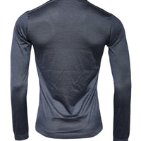 Dolce & Gabbana Dark Gray Silk Crew Neck Pullover Sweater