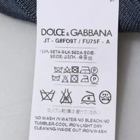 Dolce & Gabbana Dark Gray Silk Crew Neck Pullover Sweater