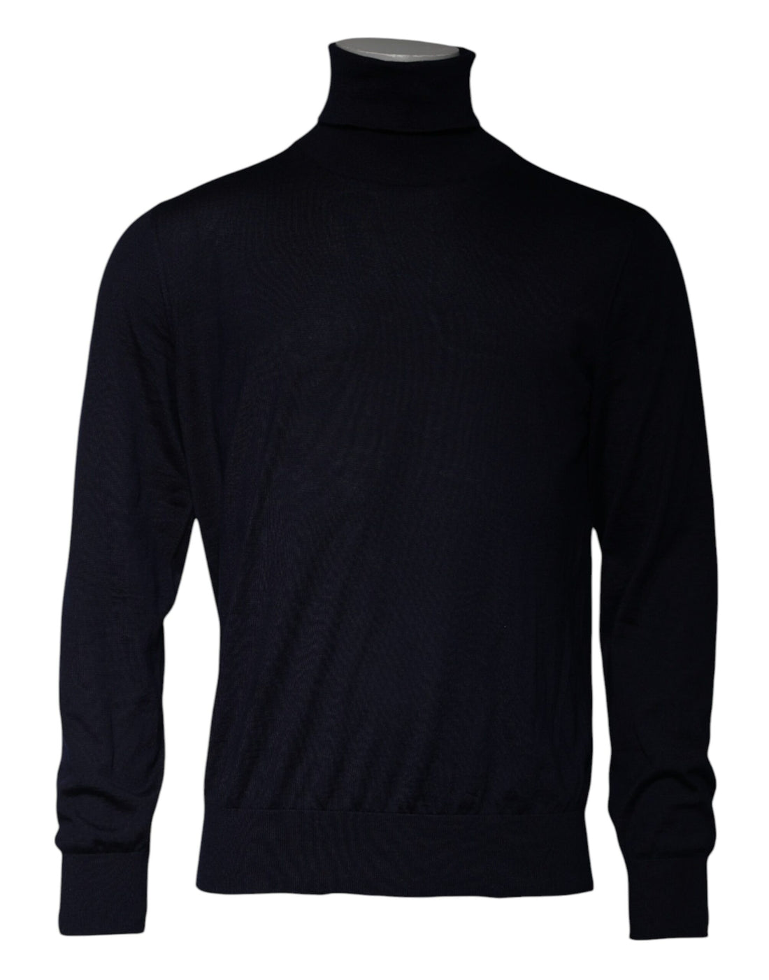 Dolce & Gabbana Blue Cashmere Turtleneck Pullover Sweater