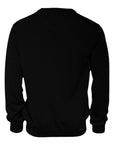 Dolce & Gabbana Black Logo Wool Crew Neck Pullover Sweater