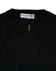 Dolce & Gabbana Black Logo Wool Crew Neck Pullover Sweater