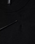 Dolce & Gabbana Black Logo Wool Crew Neck Pullover Sweater