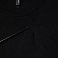 Dolce & Gabbana Black Logo Wool Crew Neck Pullover Sweater