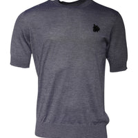 Dolce & Gabbana Gray Cashmere Crew Neck Short Sleeve T-shirt