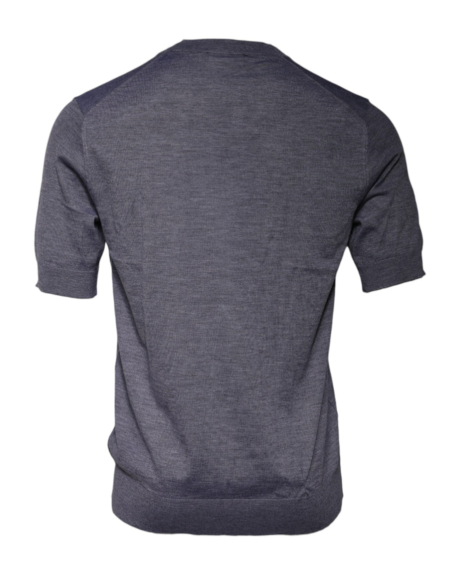 Dolce & Gabbana Gray Cashmere Crew Neck Short Sleeve T-shirt