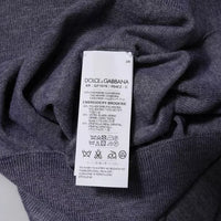 Dolce & Gabbana Gray Cashmere Crew Neck Short Sleeve T-shirt