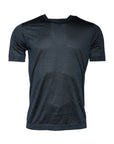 Dolce & Gabbana Dark Blue Silk Crew Neck Short Sleeve T-shirt