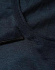 Dolce & Gabbana Dark Blue Silk Crew Neck Short Sleeve T-shirt