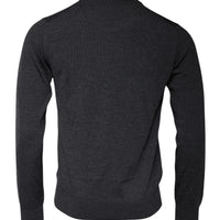 Dolce & Gabbana Dark Gray DG Logo Crew Neck Pullover Sweater