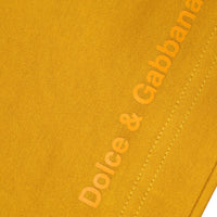 Dolce & Gabbana Dark Yellow Logo Crew Neck Short Sleeves T-shirt