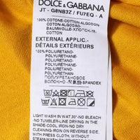 Dolce & Gabbana Dark Yellow Logo Crew Neck Short Sleeves T-shirt