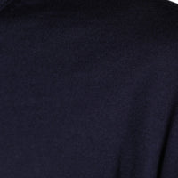 Dolce & Gabbana Navy Blue Silk V-neck Pullover Sweater