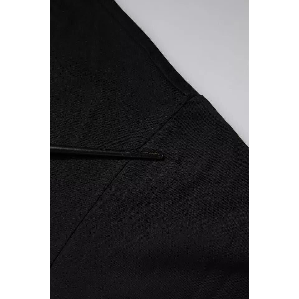 Dolce &amp; Gabbana Black Logo Print Cotton Short Sleeves T-shirt