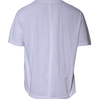 Balenciaga White Logo Cotton Crew Neck Short Sleeves T-shirt