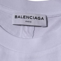 Balenciaga White Logo Cotton Jersey Crew Neck Short Sleeves T-shirt