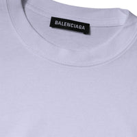 Balenciaga White Logo Cotton Jersey Crew Neck Short Sleeves T-shirt