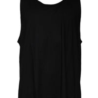 Dolce & Gabbana Black Cotton Sleeveless Round Neck Tank T-shirt