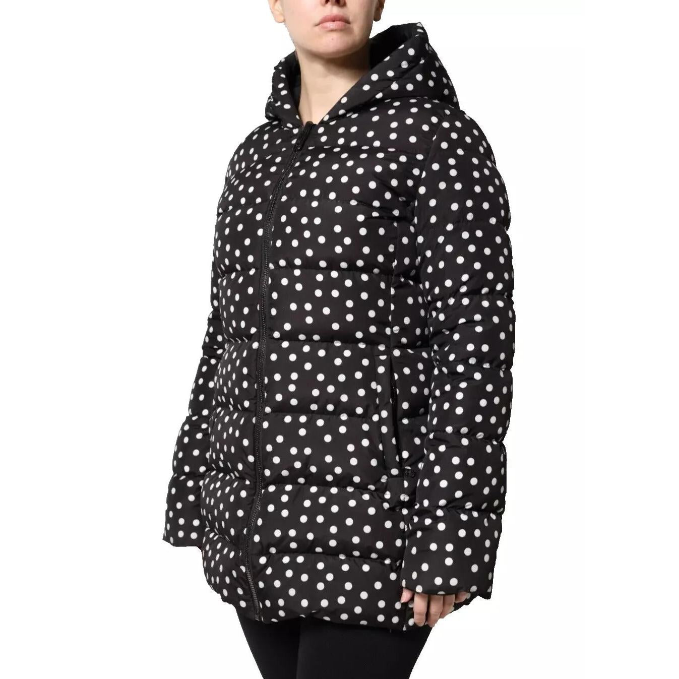 Dolce &amp; Gabbana Elegant Full Zip Black Hooded Jacket