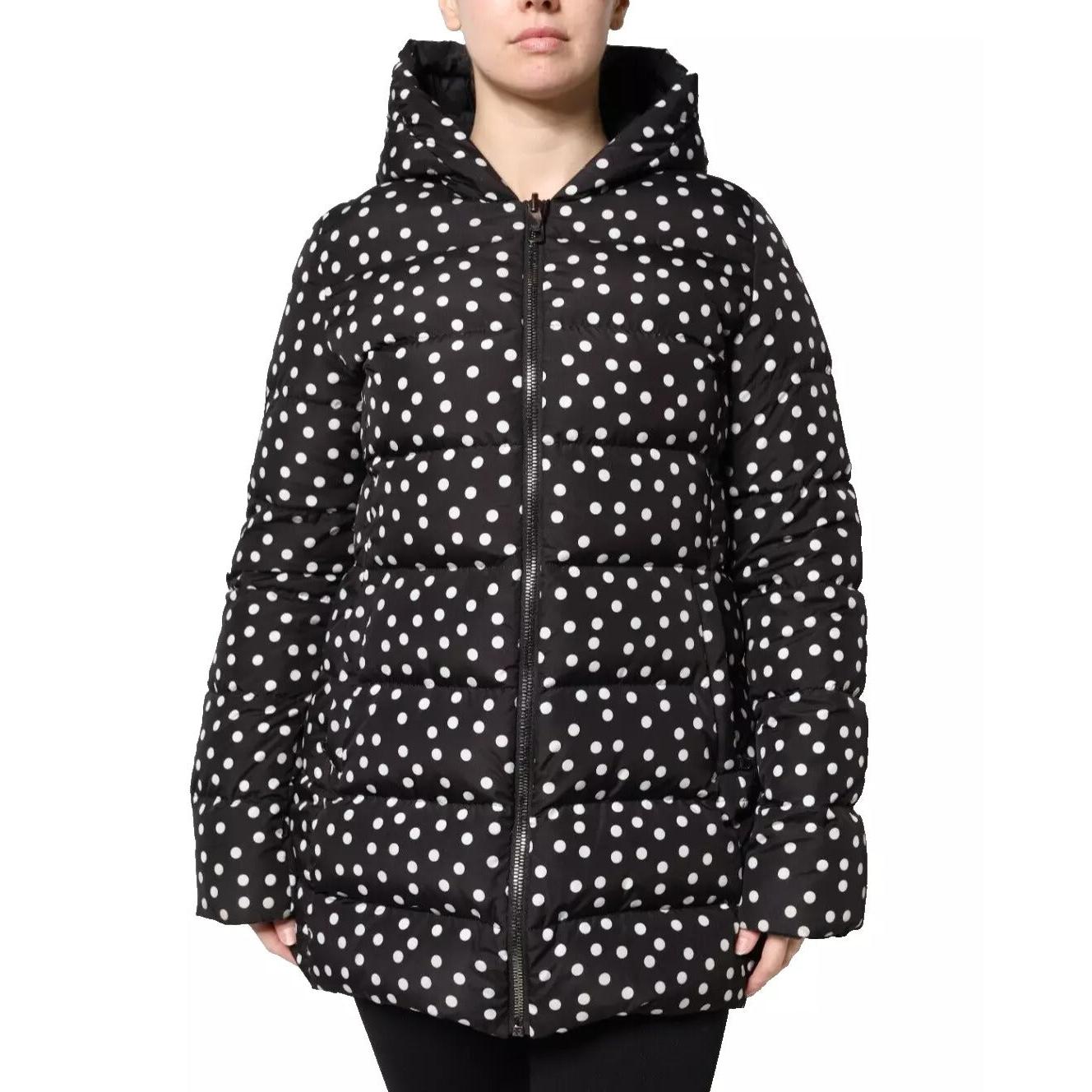 Dolce &amp; Gabbana Elegant Full Zip Black Hooded Jacket