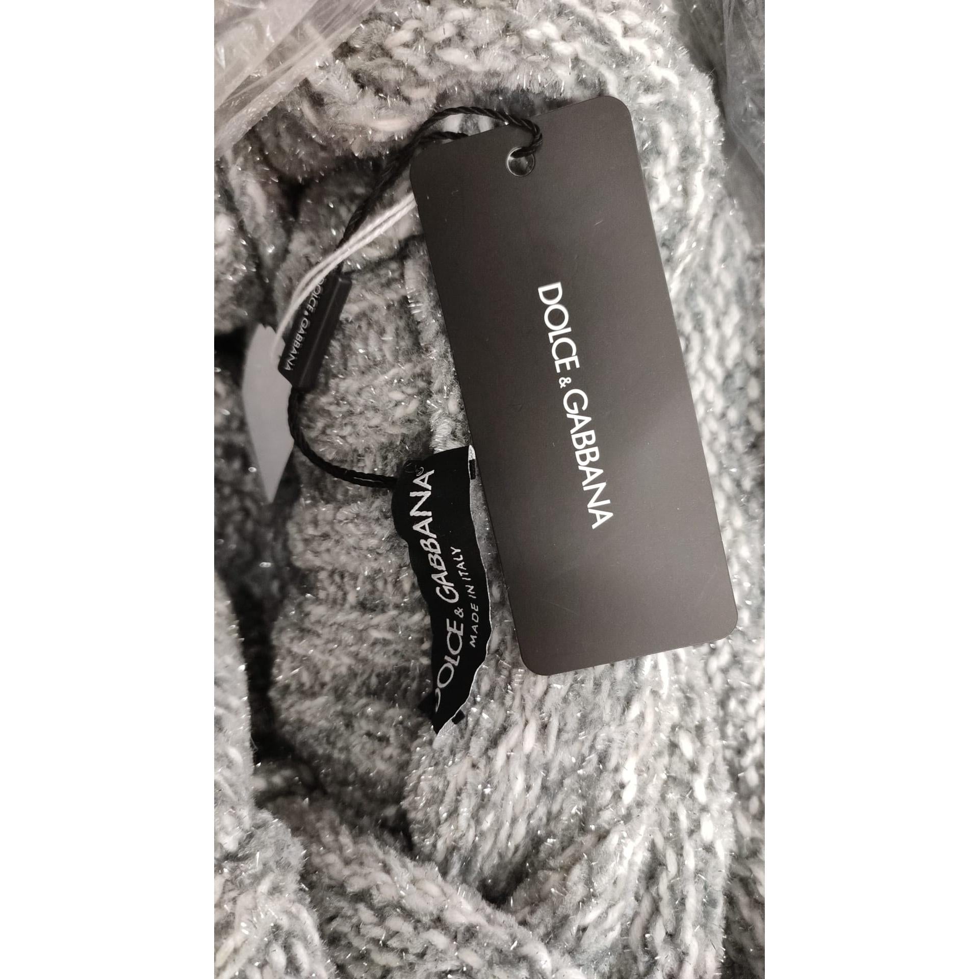 Dolce &amp; Gabbana Elegant Gray Cashmere Blend Turtleneck Pullover